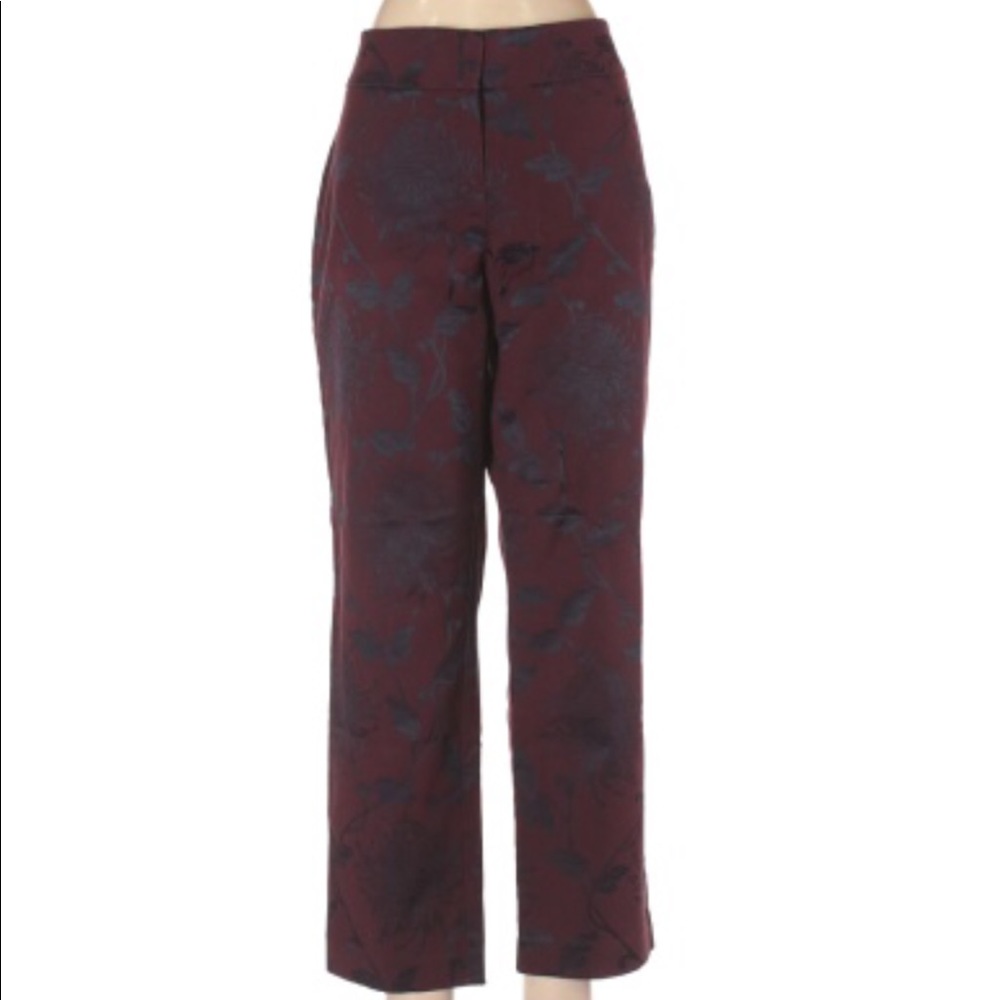 Ann Taylor Factory Floral Print Crop Dress Career Pants 4